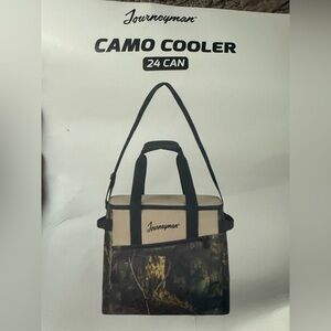 Camo Cooler Bag - Black and Tan